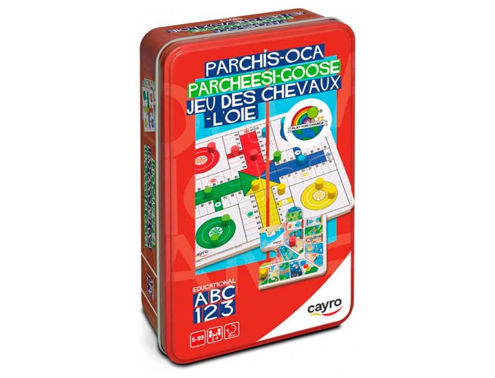 JUEGO DE MESA PARCHS+OCA METAL BOX CAYRO
