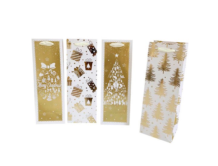 BOLSA REGALO FANTASIA BOTELLERO NAVIDAD ORO