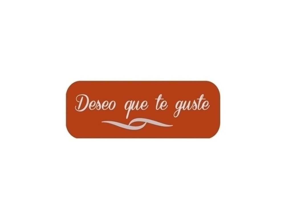 ETIQUETAS DESEO QUE TE GUSTE ADHESIVAS PACK 250 ETIQUETAS ROJA