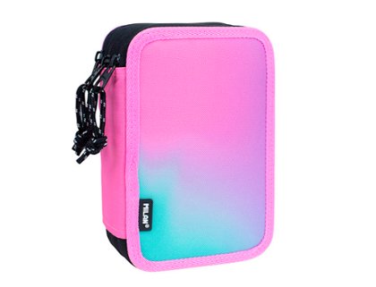 PLUMIER CREMALLERA 3 PISOS CONTENIDO MILAN SUNSET ROSA