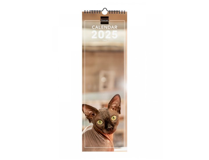 CALENDARIO DE PARED ESPIRAL 155X480 MM FINOCAM CATS