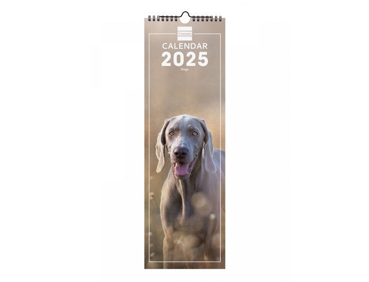 CALENDARIO DE PARED ESPIRAL 155X480 MM FINOCAM DOGS