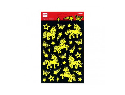 ADHESIVOS STICKERS LUMINISCENTE UNICORNIOS