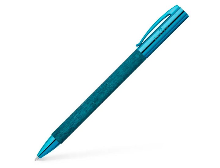 BOLIGRAFO FABER CASTELL AMBITION NOGAL BLUE WOOD