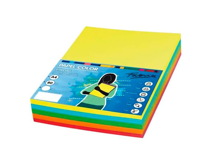 PAPEL IRIS DINA4 PACK 100 HOJAS 5 COLORES SURTIDOS Intenso