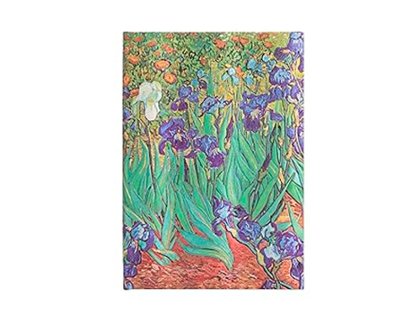 CUADERNO COSIDO 72 HOJAS 120X180 MM PAPER BLANKS VAN GOGHS IRISES MIDI