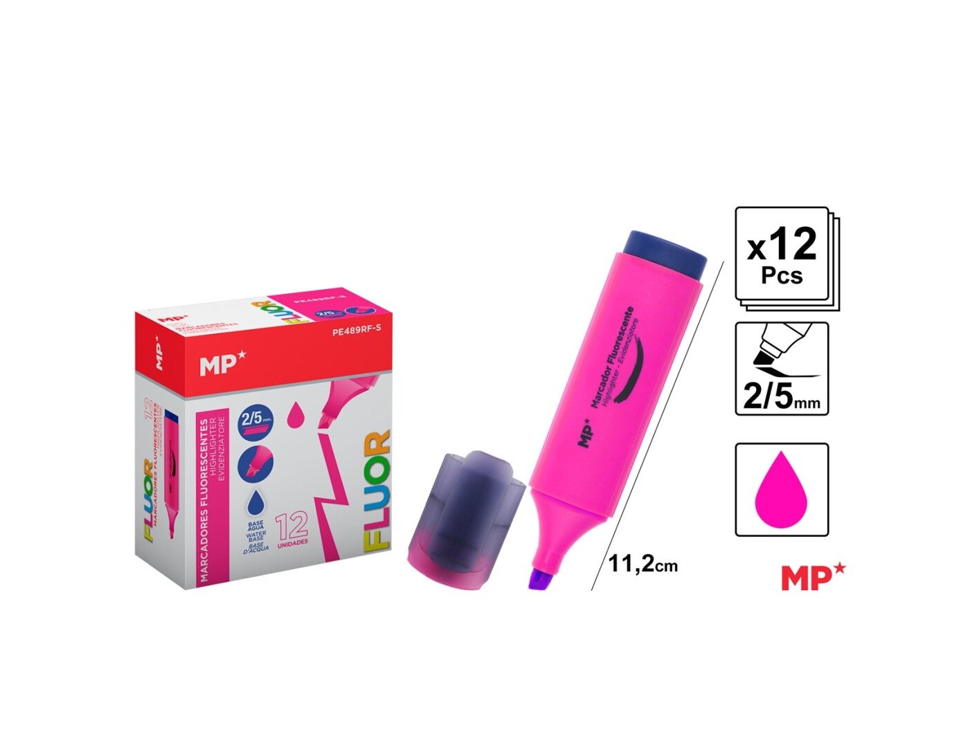 ROTULADOR FLUOR 2,5MM ROSA