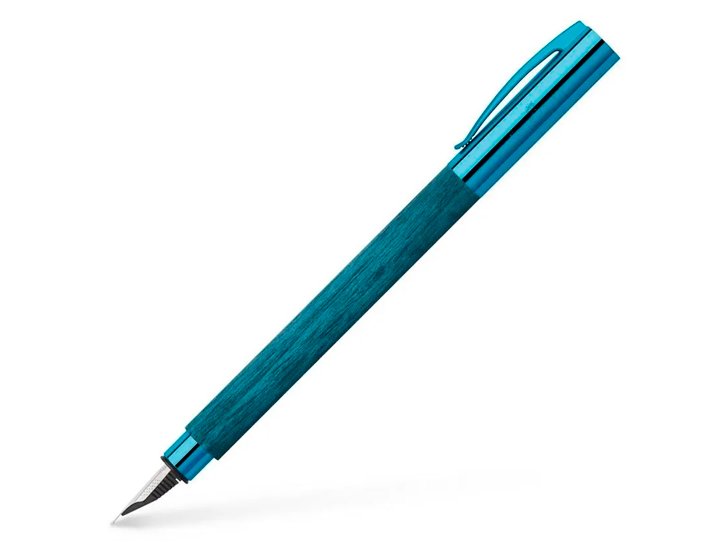 PLUMA FABER CASTELL AMBITION BLUE WOOD PLUMIN F