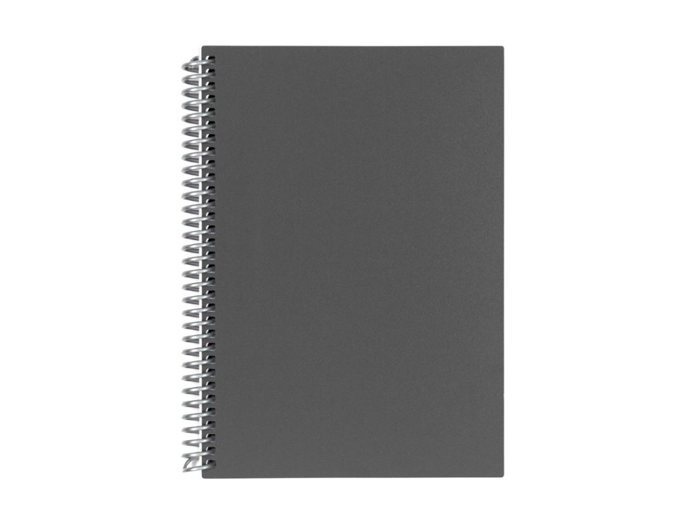 BLOC ESPIRAL CARCHIVO TAPA DURA 80 Hojas DINA5 CUADRO 5X5MM 90 Gramos GRIS