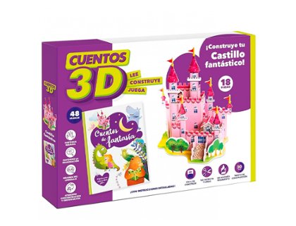 LIBRO CUENTOS 3D 18 PIEZAS CASTILLO FANTASTICO