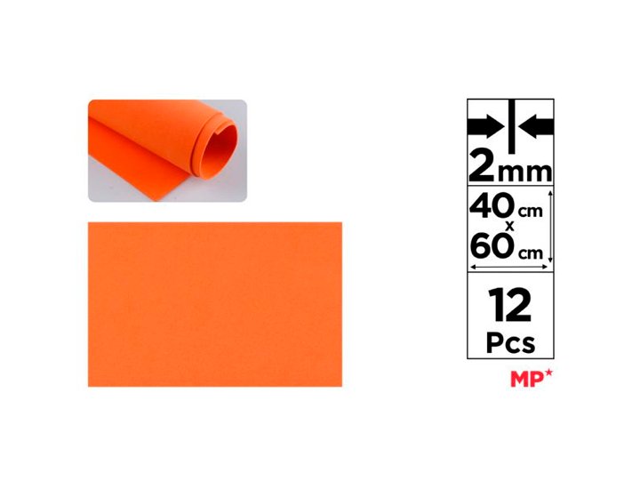 ALFOMBRILLA CAUCHO EVA 40X60 CM NARANJA