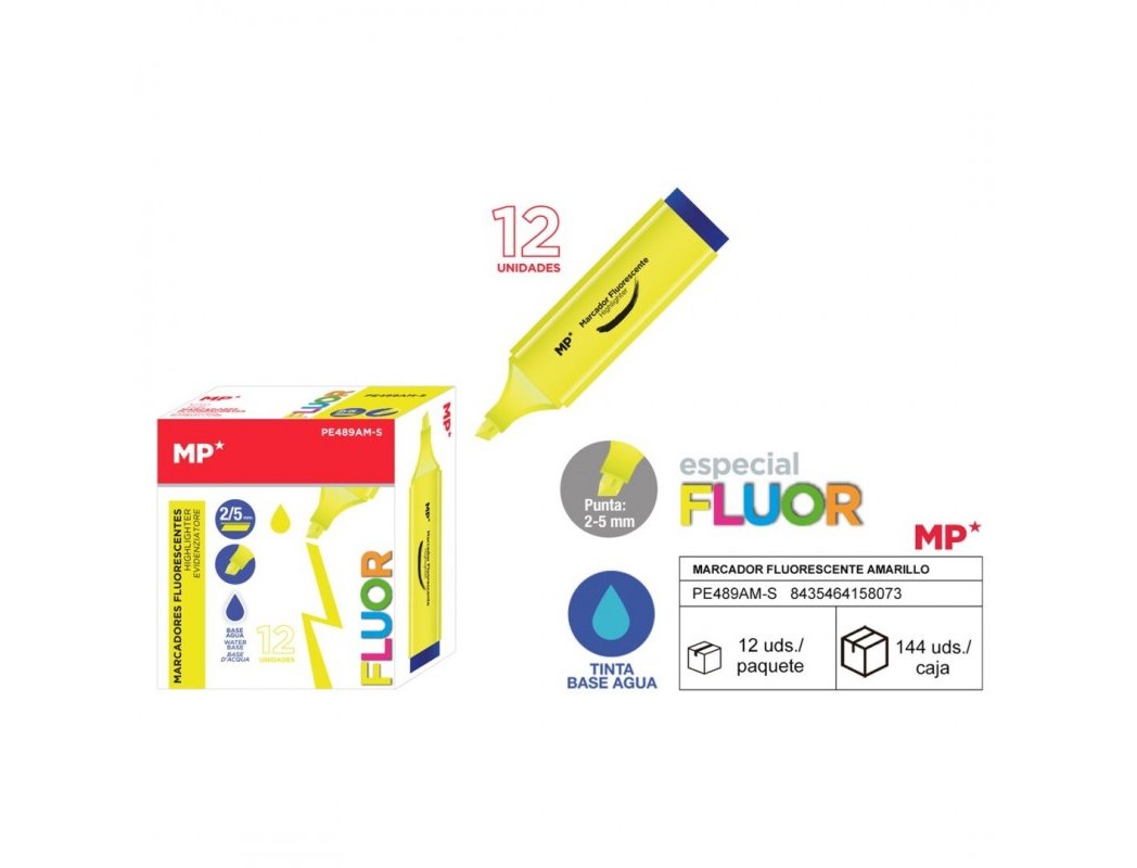 ROTULADOR FLUOR 2,5MM AMARILLO