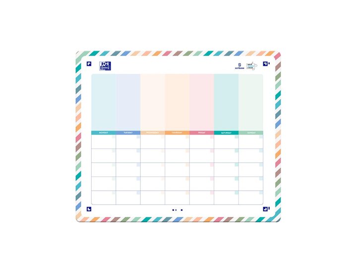 PIZARRA MAGNETICA PLANNING SEMANAL Y MENSUAL 438X380 MM+ COMPLEMENTOS