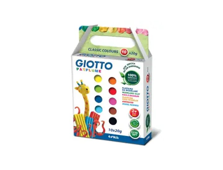 PLASTILINA GIOTTO PATPLUME 20GRS 10 COLORES
