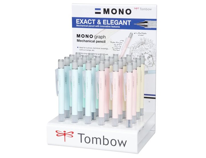 PORTAMINAS TOMBOW MONO GRAPH 0.5MM COLORES PASTELES