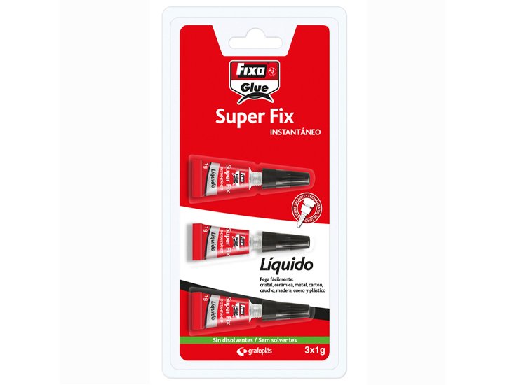 PEGAMENTO FIXO GLUE INSTANTANEO EN TUBO PACK 3 TUBOS MINIS GRAFOPLAS 1 Gramo 1+2+3