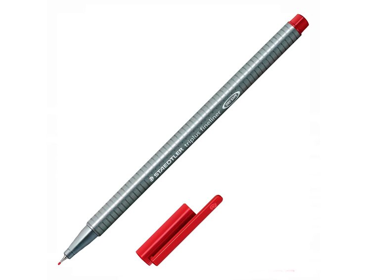 ROTULADOR STAEDTLER TRIPLUS FINELINER ROJO