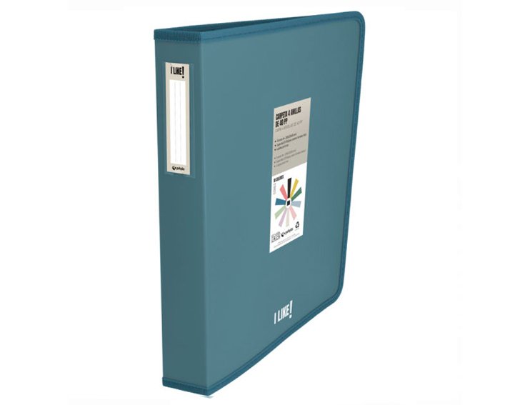CARPETA 4 ANILLAS 40MM DINA4+ PP LIKE GRAFOPLAS AZUL OSCURO