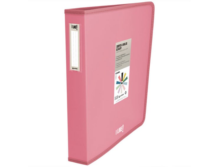 CARPETA 4 ANILLAS 40MM DINA4+ PP LIKE GRAFOPLAS ROSA