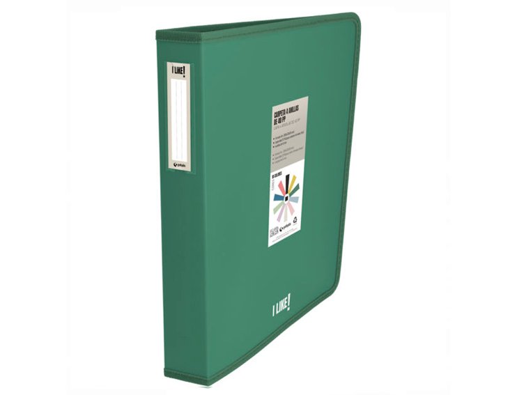 CARPETA 4 ANILLAS 40MM DINA4+ PP LIKE GRAFOPLAS VERDE OSCURO