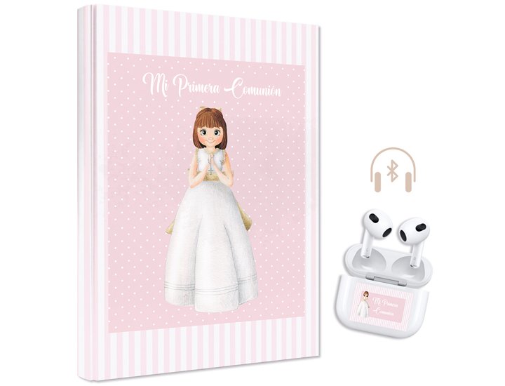 LIBRO MI PRIMERA COMUNION NIA + AURICULARES