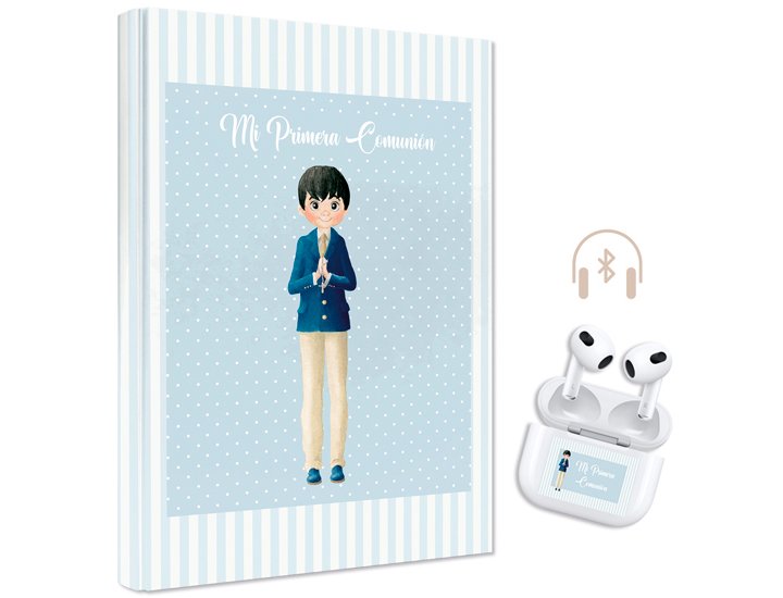 LIBRO MI PRIMERA COMUNION NIO + AURICULARES