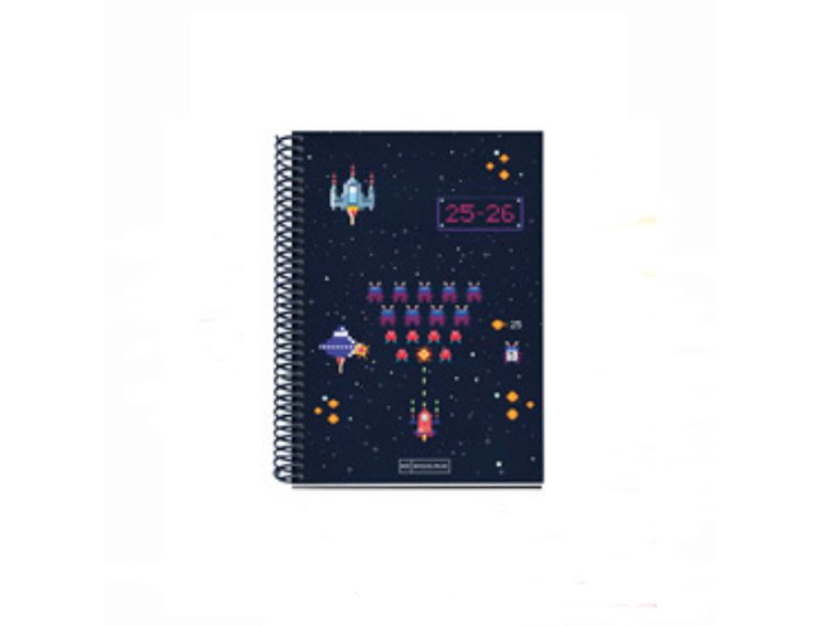 AGENDA ESCOLAR ESPIRAL DINA5 TAPA CARTON SEMANA VISTA JUNIOR GAME