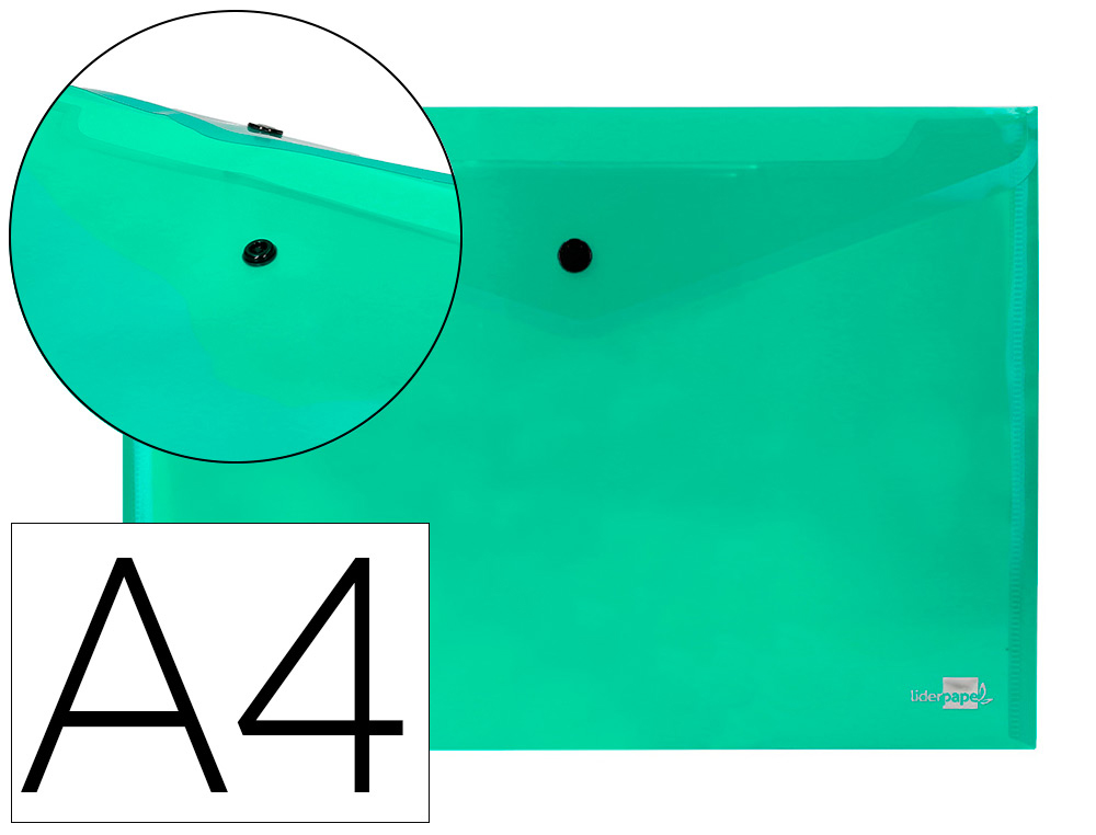 DOSSIER SOBRE CON BROCHE DINA4 VERDE