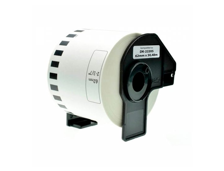 ETIQUETAS BROTHER 062X305 MM DK-22205 BLANCAS COMPATIBLE