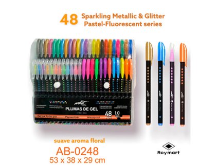 ROTULADORES PUNTA DE PLUMA PACK 48 COLORES SURTIDOS