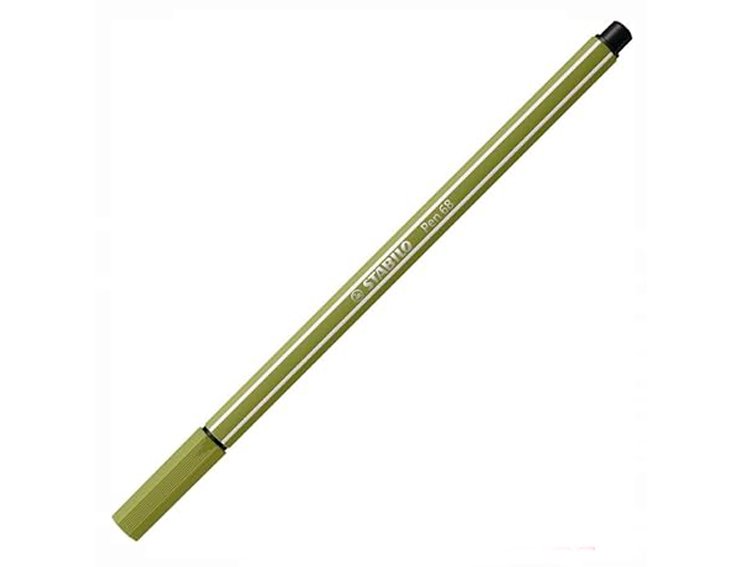 ROTULADOR STABILO PEN 68 VERDE BARRO