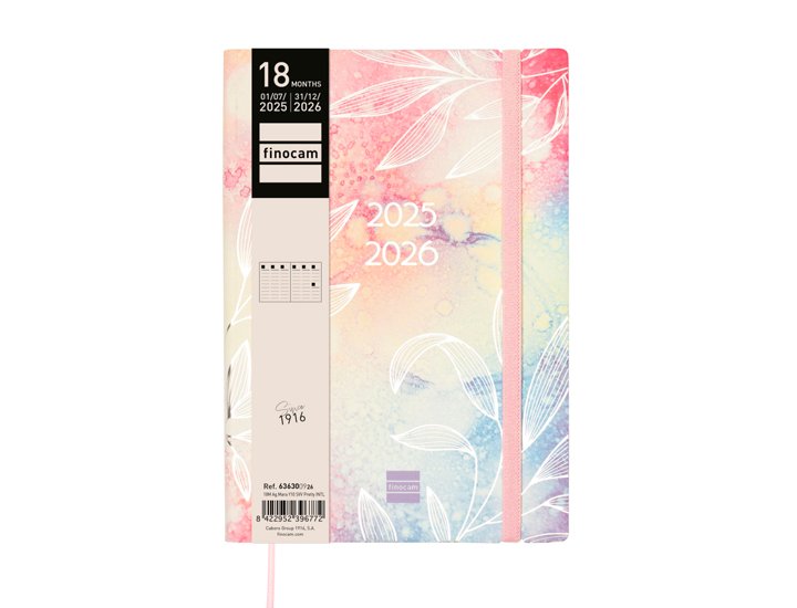 AGENDA 18 MESES ESPIRAL 155X212 MM Semana Vista FINOCAM PRETTY