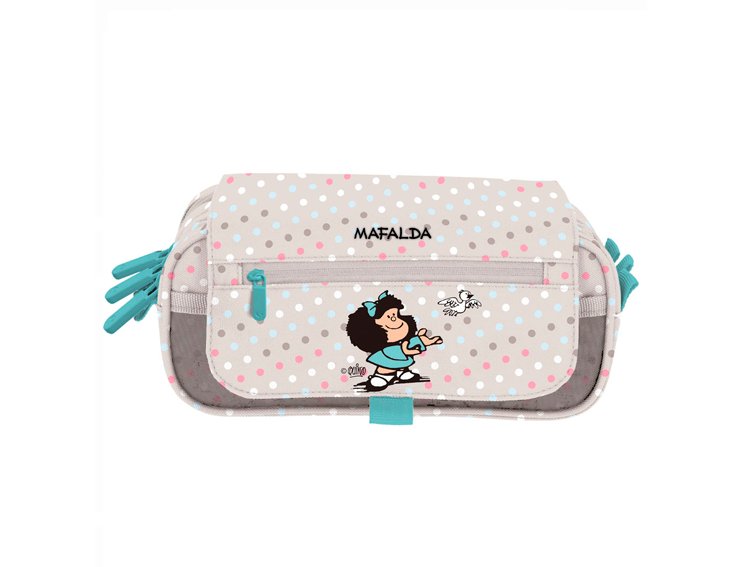 PORTATODO TRIPLE CON SOLAPA 230X100 MM MAFALDA BIRD
