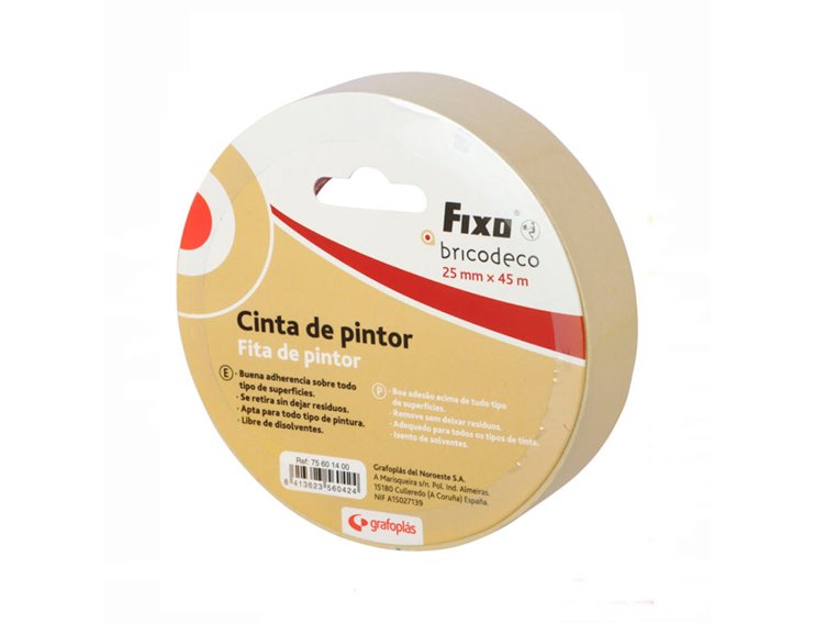 CINTA ADHESIVA DE PINTOR 25MMX45M FIXO GRAFOPLAS