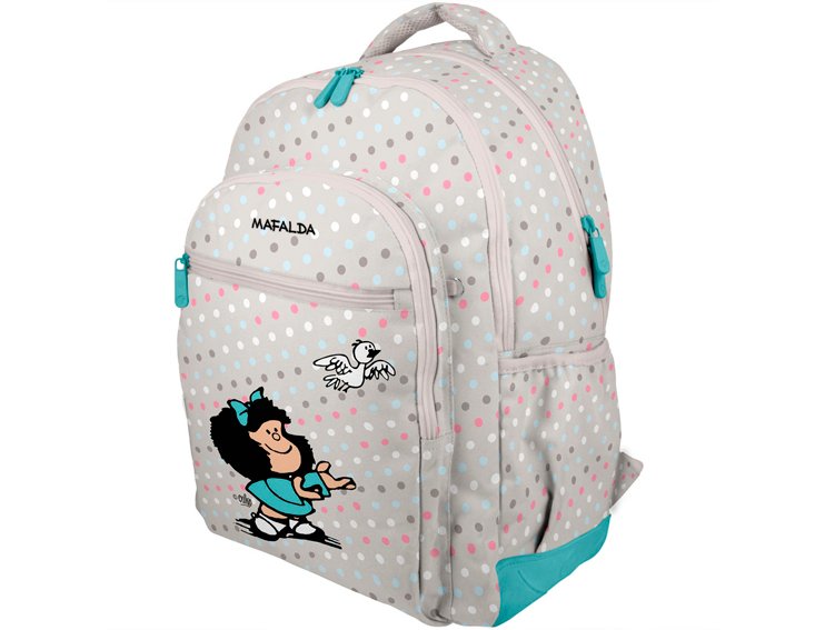 MOCHILA TRIPLE COMPARTIMENTO MAFALDA BIRD