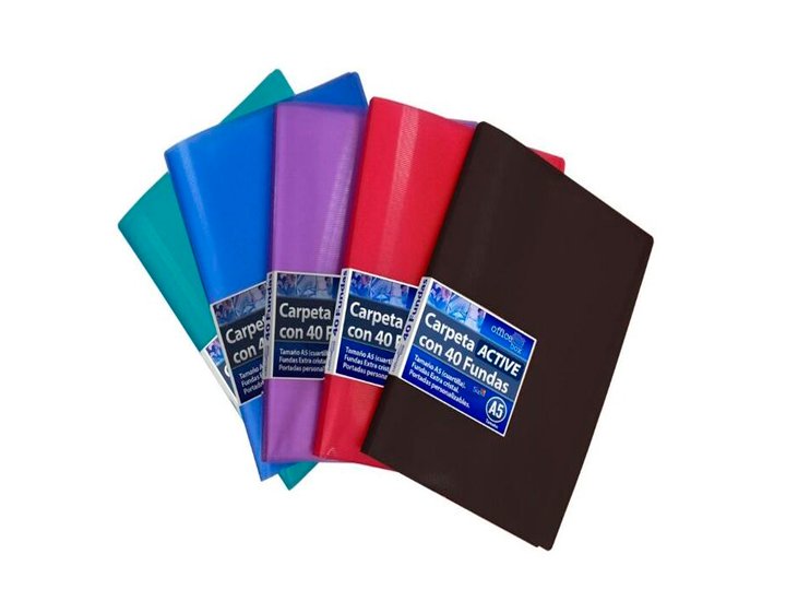 CARPETA FUNDAS CANGURO DINA5 40 FUNDAS FRAGA COLORES