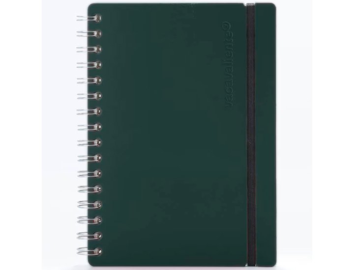 CUADERNO CON GOMA DINA5 80 Hojas 360 GRAMOS RAYADO STUDIO AMAZONIA GREEN VACAVALIENTE
