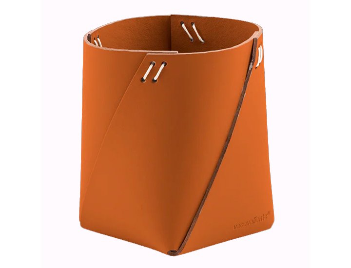 PORTALAPICES DE CUERO RECICLADO 85X108X75 MM RUCA MATONE VACAVALIENTE