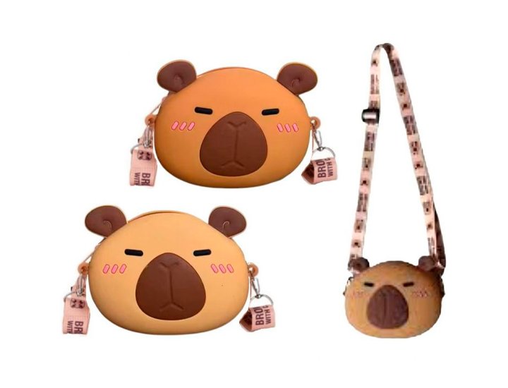 BOLSO CRUZADO SILICONA CARA COL CAPYBARA