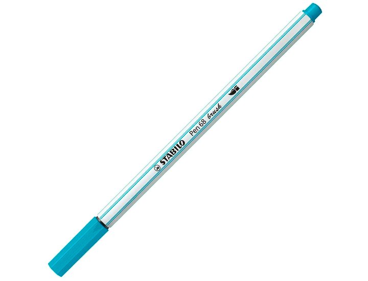 ROTULADOR STABILO PEN 68 BRUSH AZUL CLARO