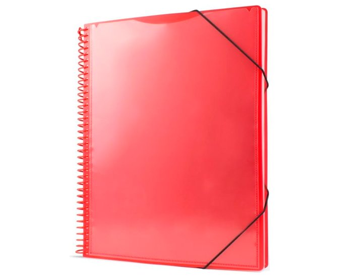 CARPETA FUNDAS DINA4 20 FUNDAS ESP RAL CARCHIDEA LOWCOST ROJO