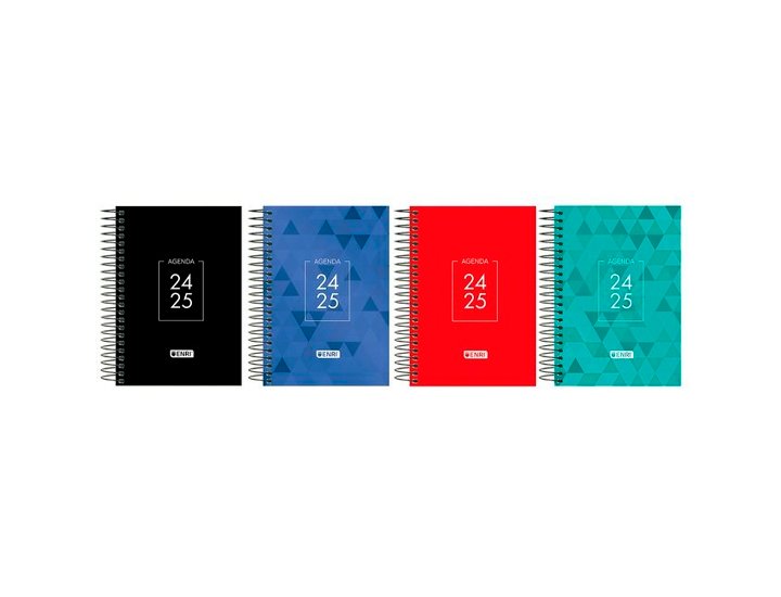 AGENDA ESCOLAR ESPIRAL 150X210 MM DIA PAGINA TAPA EXTRADURA ENRI BASIC IDENTITY