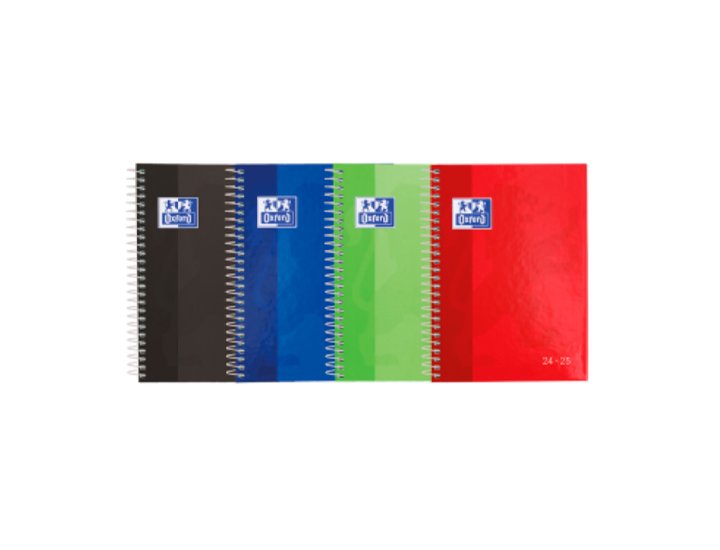 AGENDA ESCOLAR ESPIRAL 150X210 MM SEMANA VISTA TAPA EXTRADURA OXFORD SCHOOL