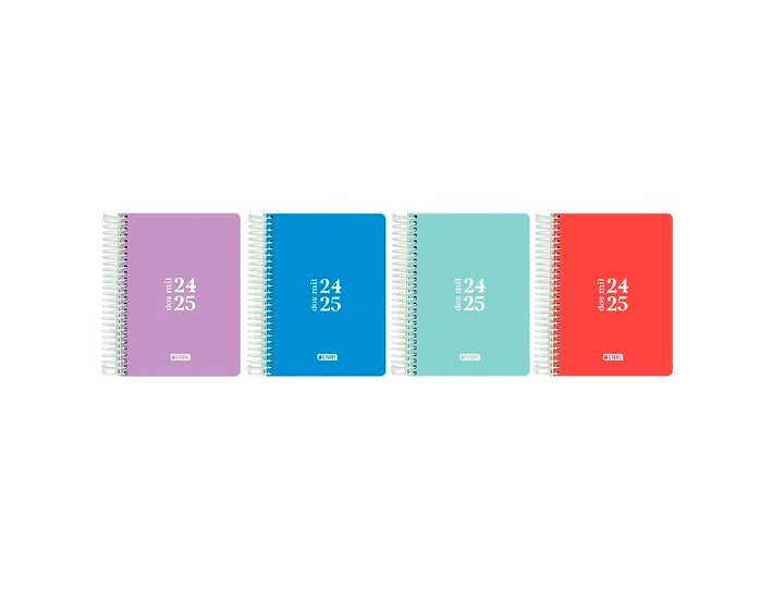 AGENDA ESCOLAR ESPIRAL 150X210 MM DIA PAGINA TAPA PLASTICO ENRI TEENS