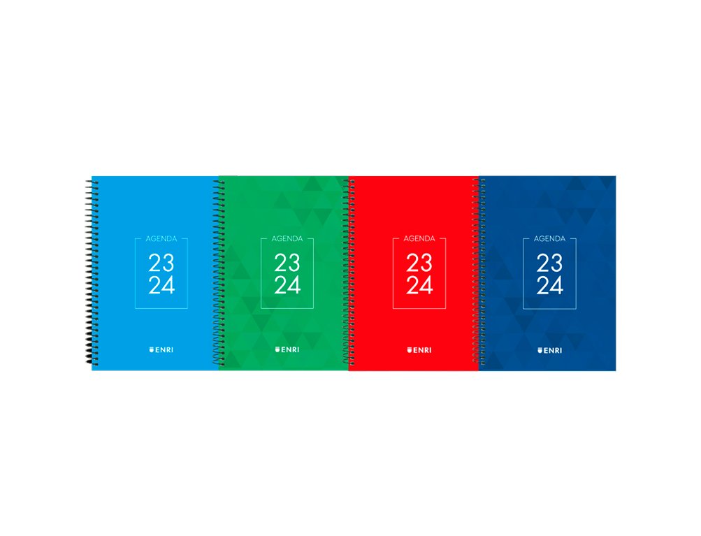AGENDA ESCOLAR ESPIRAL 150X210 MM SEMANA VISTA TAPA EXTRADURA ENRI BASIC IDENTITY