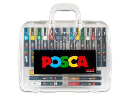 ROTULADOR UNI BALL POSCA 20 Unidades MALETIN DE PLASTICO