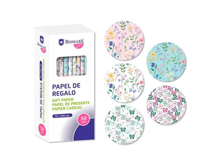 PAPEL REGALO ROLLO 70X200 CM NATURALEZA