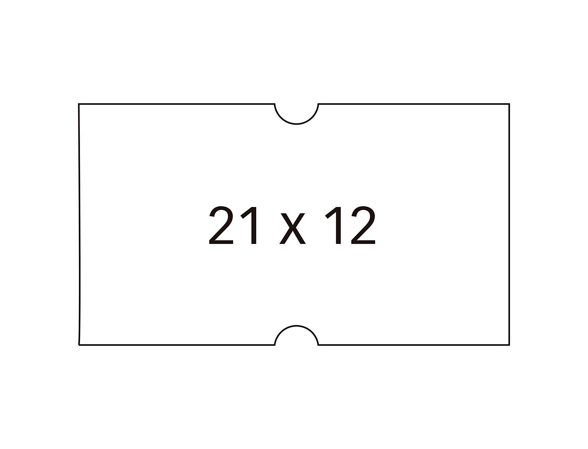 ETIQUETAS MARCAJE 21X12 BLANCA 1000 ROLLO PACK 6 ROLLOS PERMANENTE