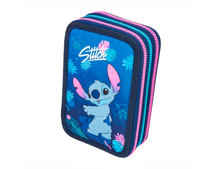 PLUMIER CREMALLERA TRIPLE CON CONTENIDO COOL PACK STICH PASTEL