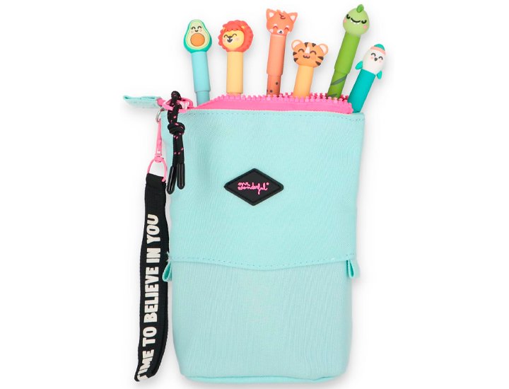 SET DE 6 BOLIGRAFOS GEL BORRABLE MR WONDERFUL + PORTATODO EXTENSIBLE AZUL